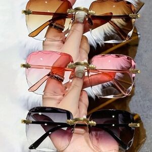 Stylish Gradient Sunglasses - Black, Pink, Brown